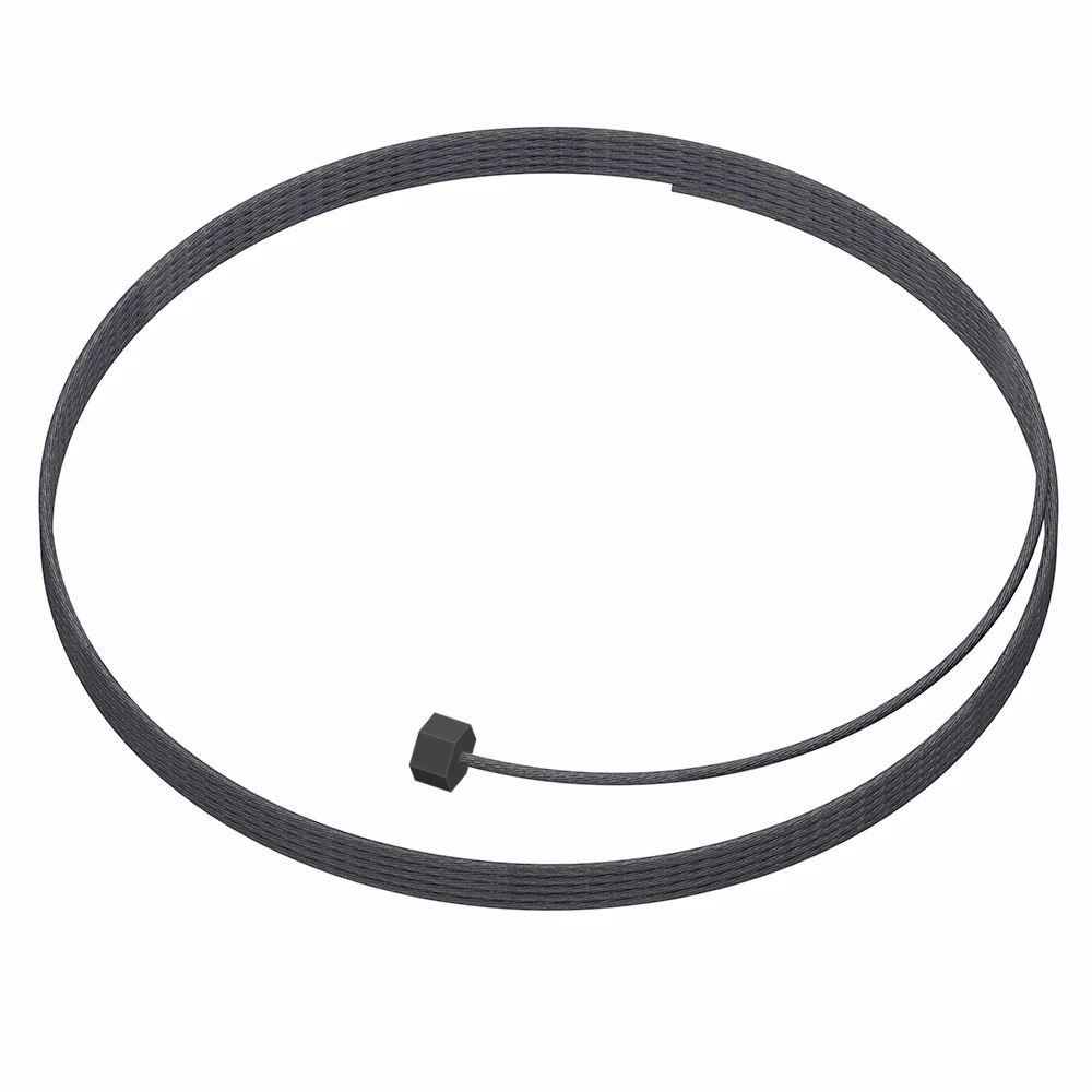 Stahlseil-1-2-mm-schwarz Stahlseil mit Gleiter in Schwarz