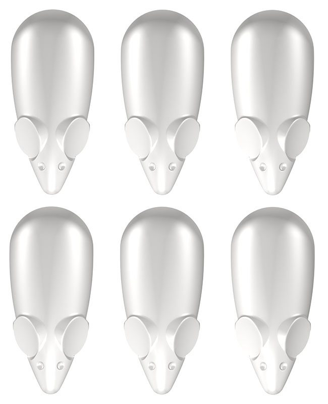 Artiteq Mouse Magnets weiss 6er Set Artiteq Mouse Magnets weiß, 6er Set
