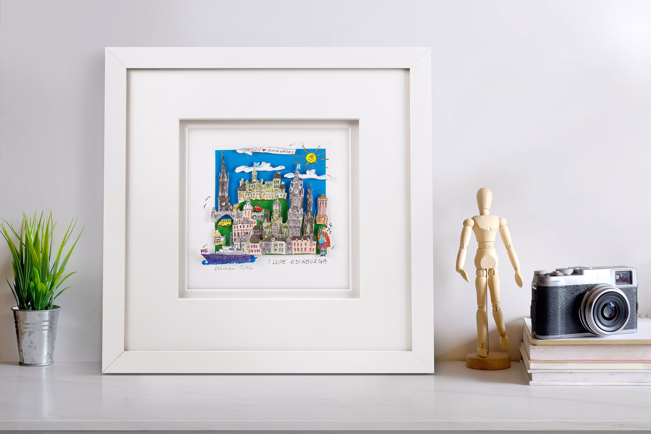 paolo randazzo 3d grafik i love edinburgh bilderrahmen weiss ambiente paolo randazzo 3d grafik i love edinburgh bilderrahmen weiss ambiente