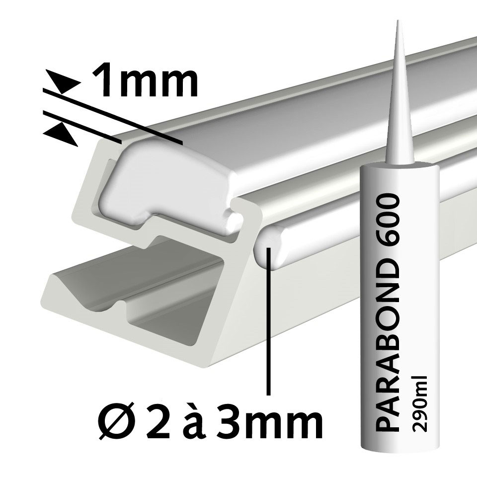 Artiteq Kleber Set Contour Rail 600 weiss Kartusche 290 ml Artiteq Kleber Set Contour Rail 600 weiß, Kartusche 290 ml