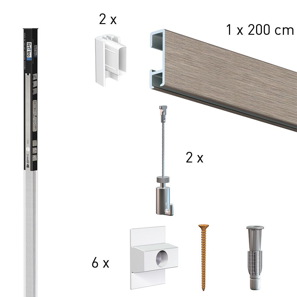 Ko cher Art 2 Meter Click Rail Alu mit 2 mm Stahldraht und Haken 15 kg Ko cher Art 2 Meter Click Rail Alu mit 2 mm Stahldraht und Haken 15 kg