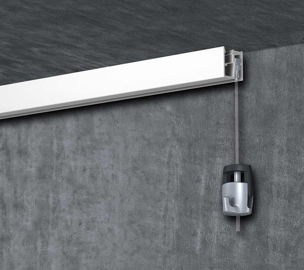 Deckenschiene Newly R40 UP mit Twister Bilderseil