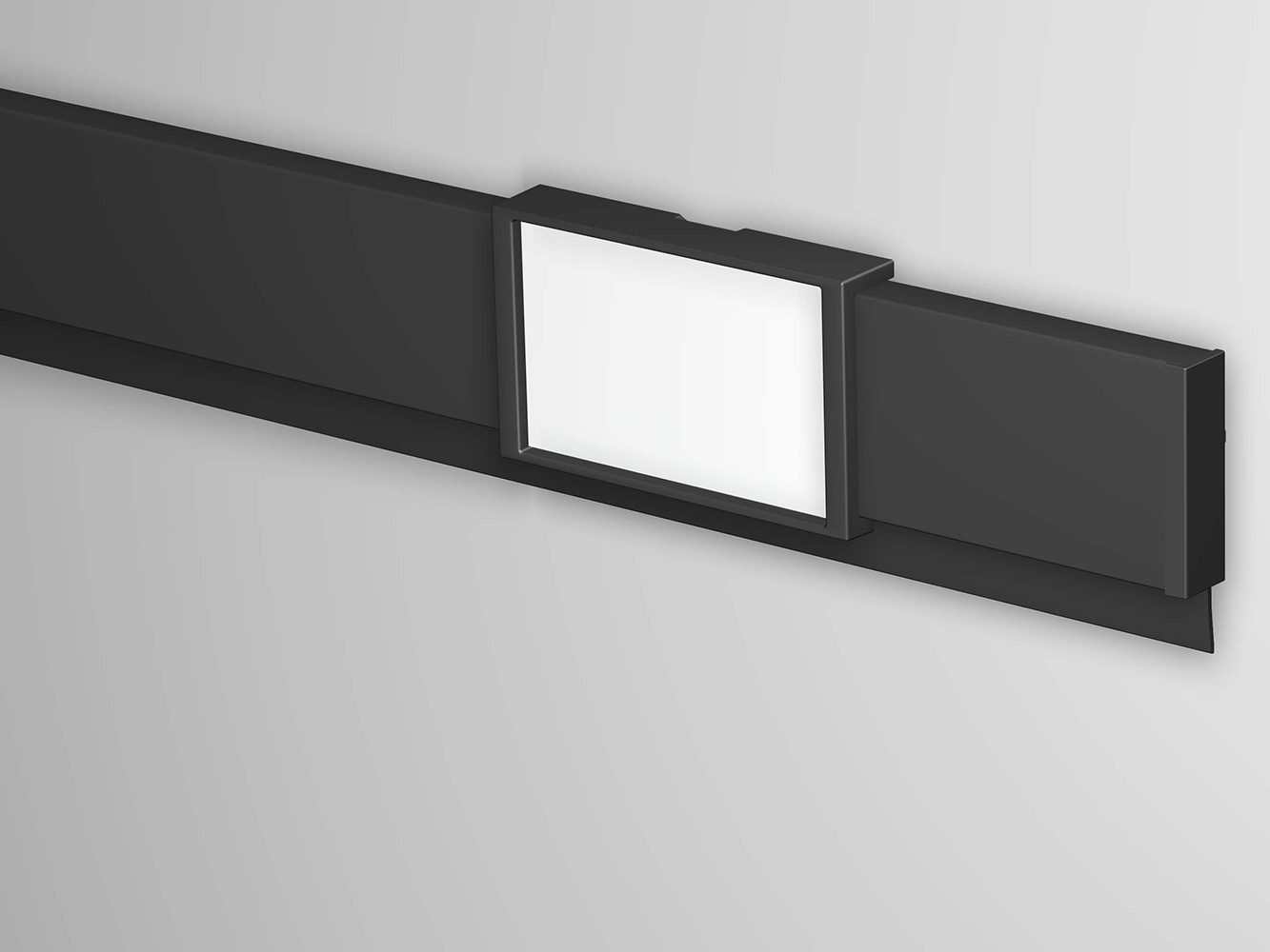 Me Clip schwarz für Info Rail Me Klemmschienen