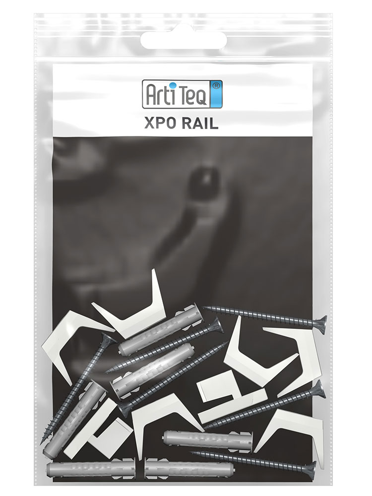 Artiteq Set Befestigungsmaterial Xpo Rail weiss Artiteq Set Befestigungsmaterial Xpo Rail weiß 200 cm