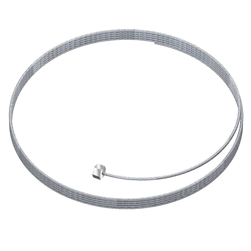 Stahlseil 1 2 mm silber Stahlseil mit Gleiter in Silber