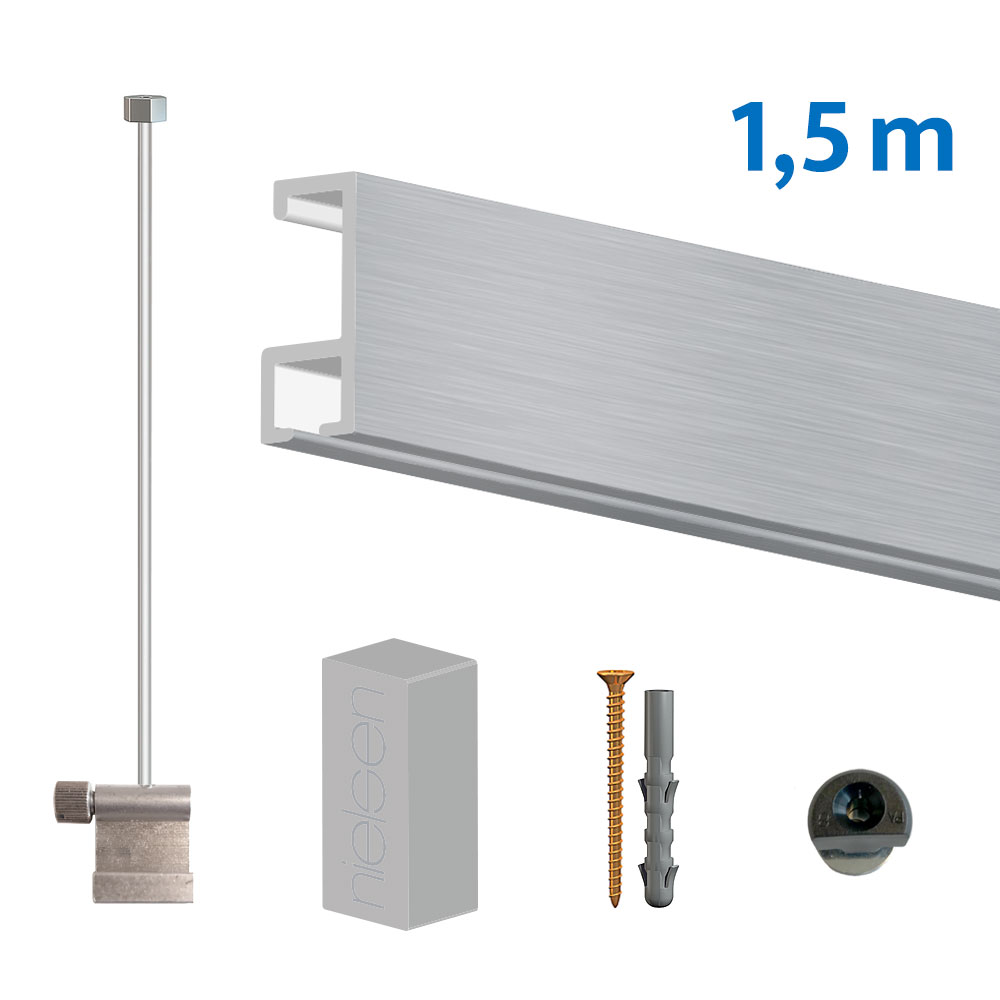 Nielsen Bilderschiene Economy Set silber