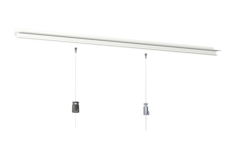 Wandanschlußleiste mit Bildaufhänger Schiene für abgehängte Decken, Schiene