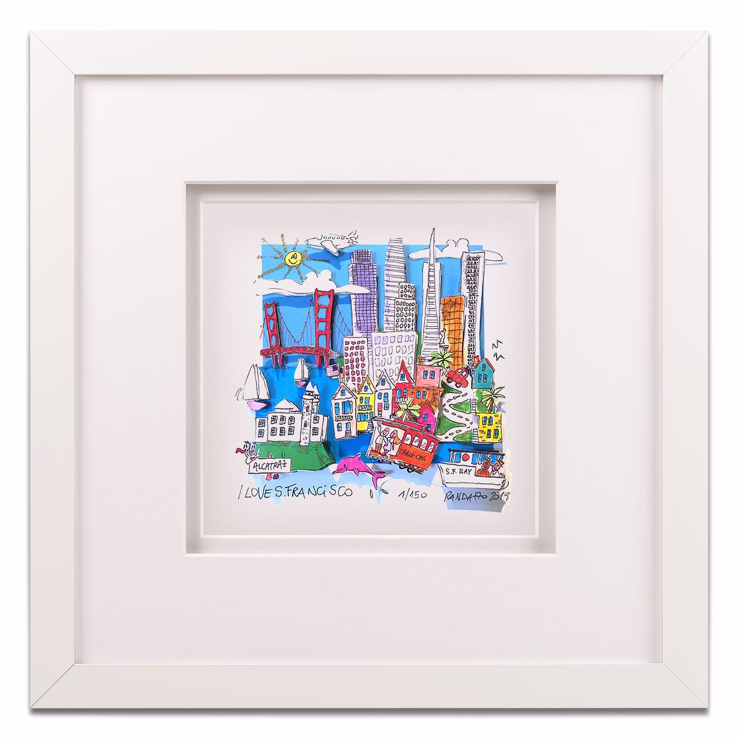 3D Art Bilderrahmen mit Motiv I Love San Francisco Paolo Randazzo Weiss 3D Art Bilderrahmen mit Motiv I Love San Francisco Paolo Randazzo Weiss