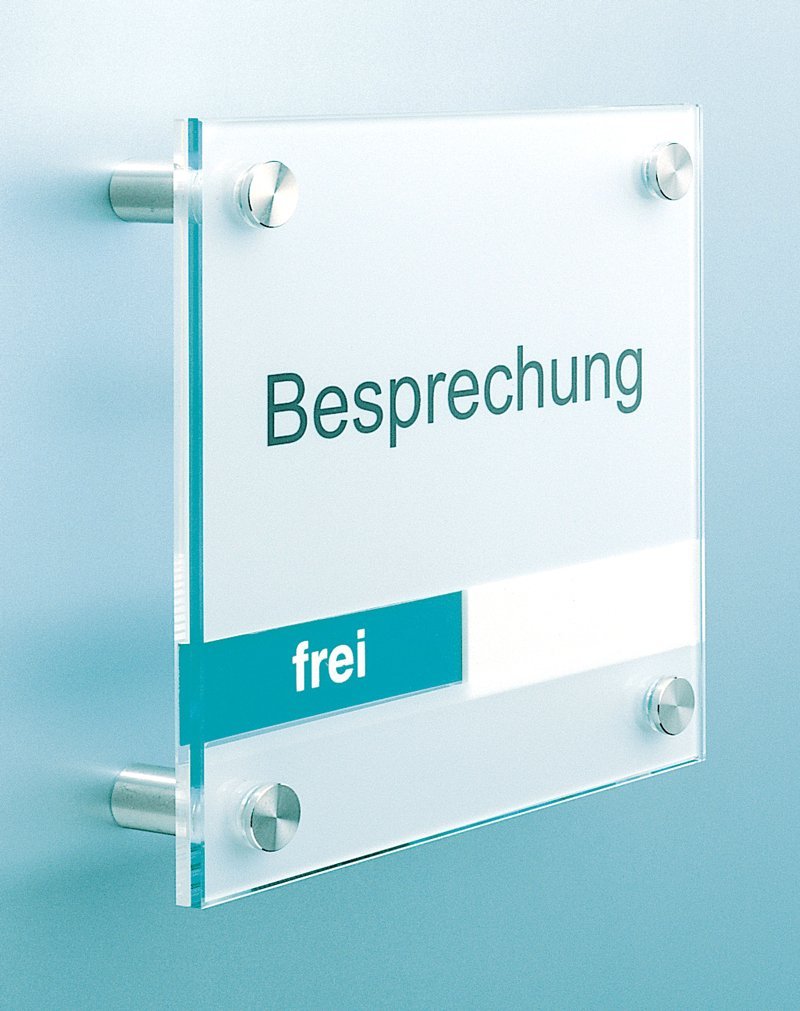 Abstandshalter Edelstahl 13x15mm Beispiel Abstandshalter aus Edelstahl mit Glasplatte