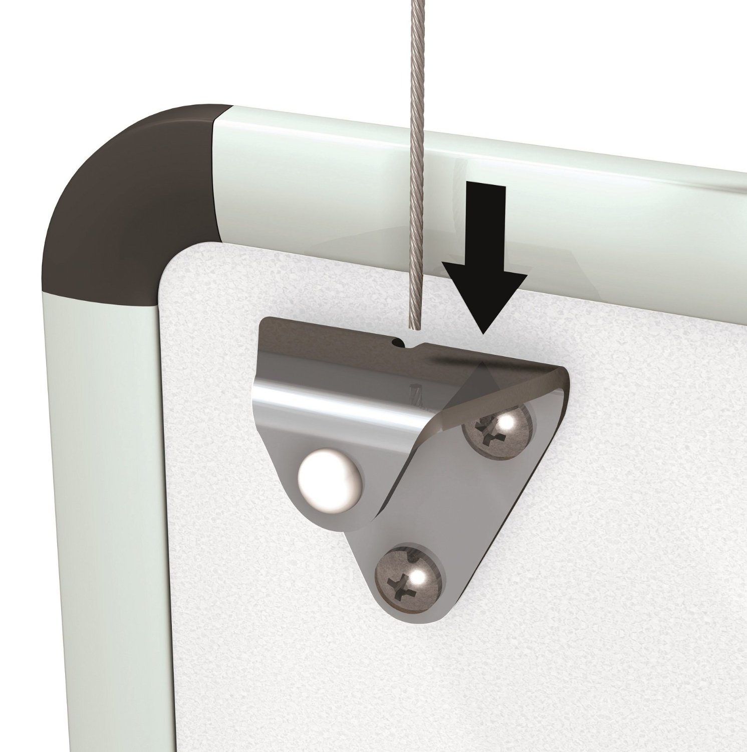 Whiteboard Aufhängeset Halter mit Seil