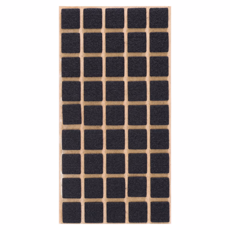 Filzpuffer-Bilderrahmen-selbstklebend-Schwarz-Quadrat-15x15mm Schwarze Filzpuffer für Bilderrahmen, selbstklebend, quadratisch, 15 x 15 mm
