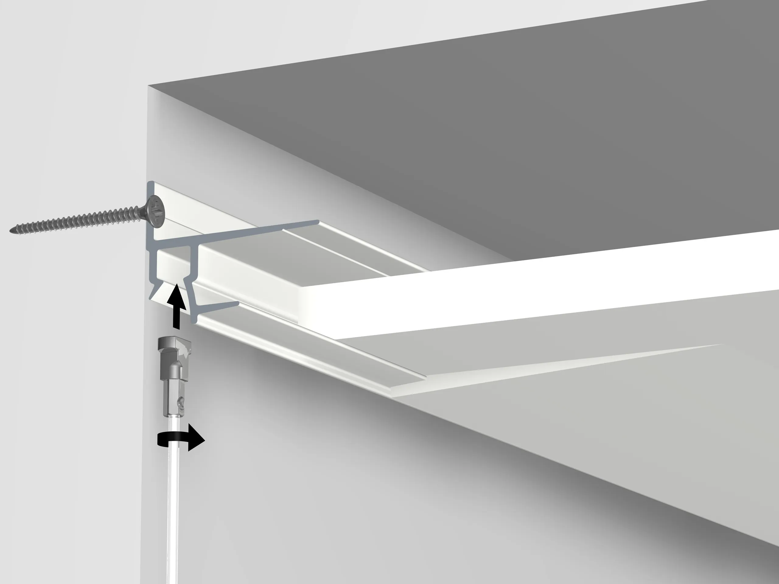 Bilderschiene Shadowline Masonry für abgehängte Decken