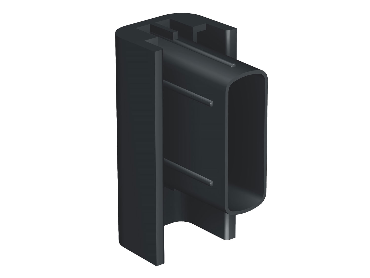 Bilderschienen Enkappe schwarz