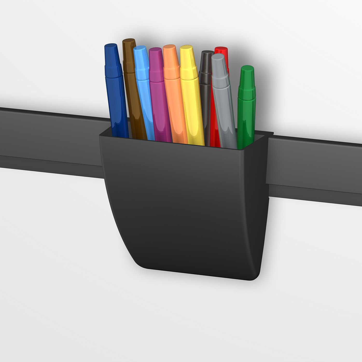 Storage Clip für Info Rail Klemmschienen schwarz