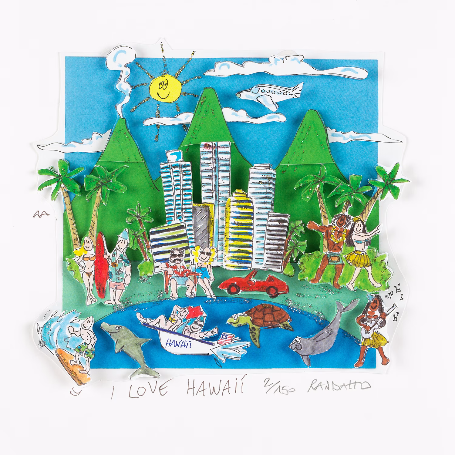 paolo randazzo 3d grafik i love hawaii motiv paolo randazzo 3d grafik i love hawaii motiv