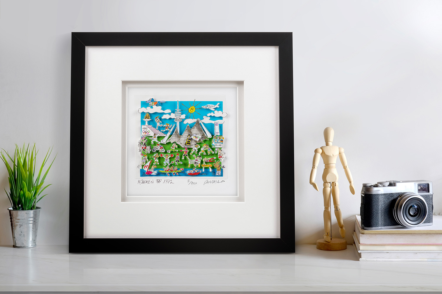 Paolo Randazzo - München 1972 Olympiade im Bilderrahmen, 40 x 40 cm Paolo Randazzo - München 1972 Olympiade im Bilderrahmen, 40 x 40 cm