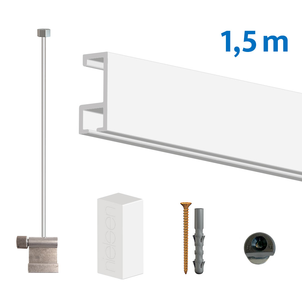 Nielsen Bilderschiene Economy Set weiss Nielsen Bilderschiene Economy Set in Weiss
