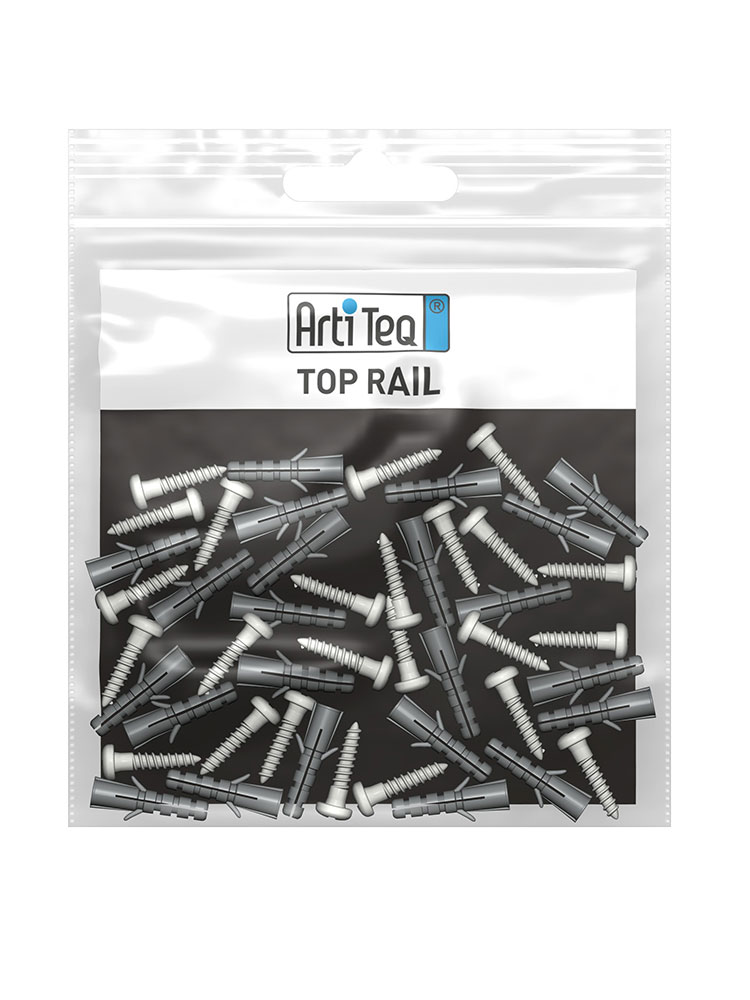 Artiteq Set Befestigungsmaterial Top Rail Artiteq Set Befestigungsmaterial Top Rail weiß 200 cm