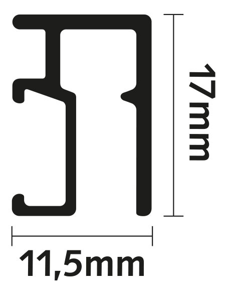 Galerieschiene Newly R10 KOMPAKT, Maße