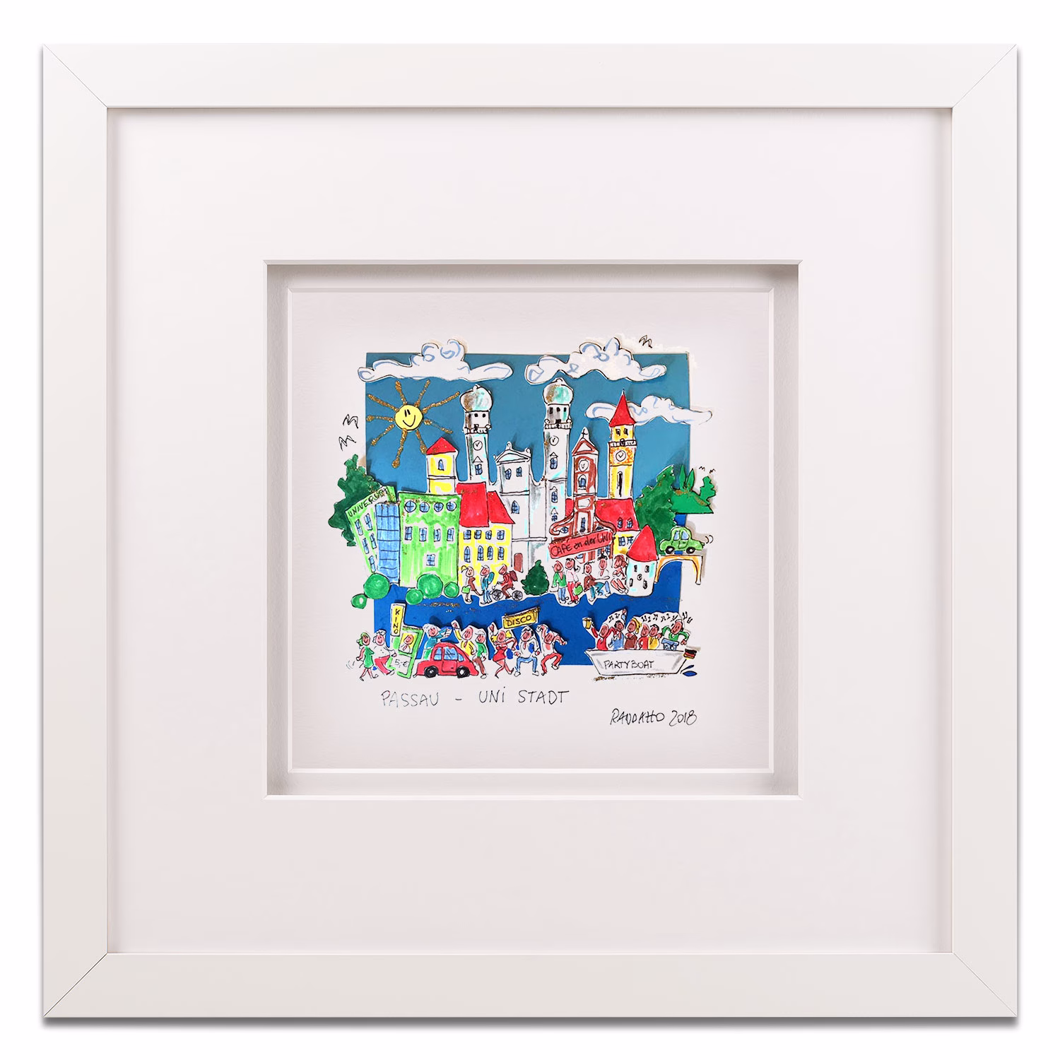 3D Art Bilderrahmen mit Motiv I Love Passau Paolo Randazzo Weiss 3D Art Bilderrahmen mit Motiv I Love Passau Paolo Randazzo Weiss