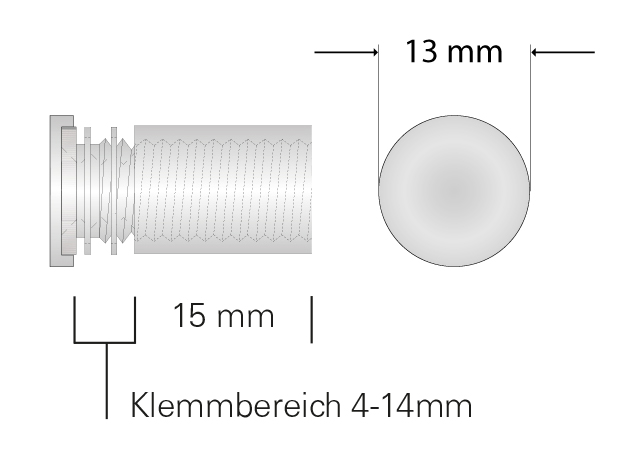 Abstandshalter 4 14 Zeichnung Abstandshalter aus Edelstahl Maße