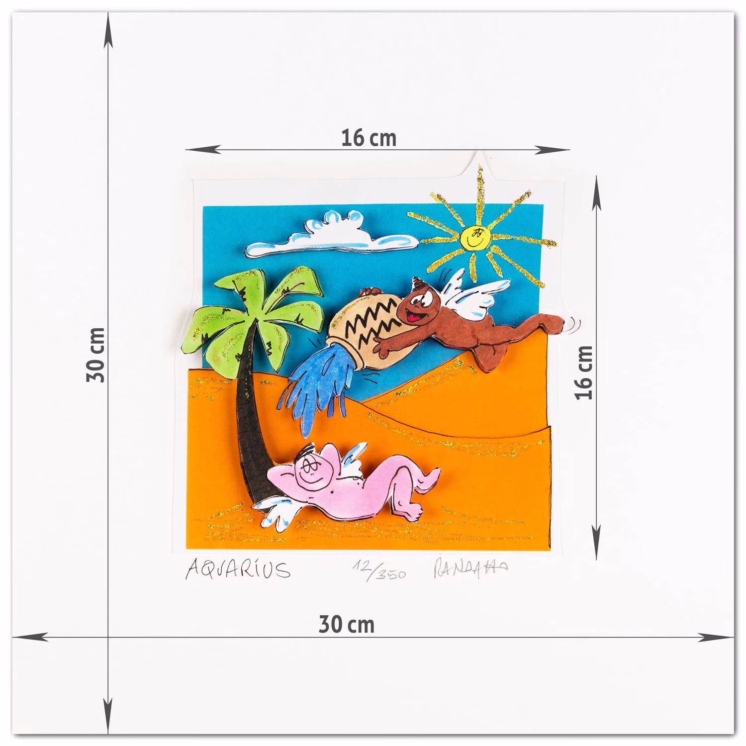 02 Blatt Paolo Randazzo 3D Sternzeichen AQUARIUS Wassermann 02 Blatt Paolo Randazzo 3D Sternzeichen AQUARIUS Wassermann