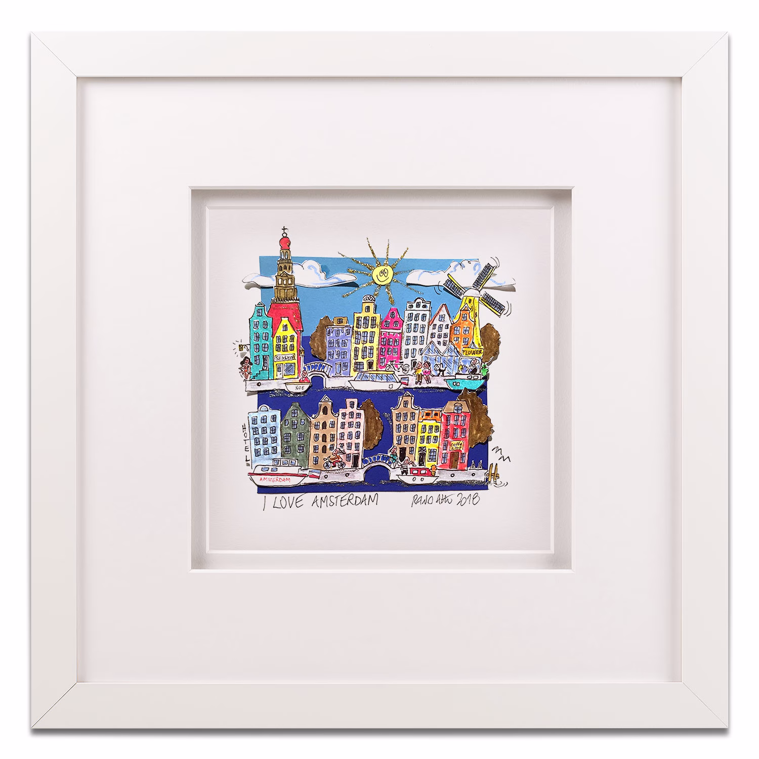 3D Kunst Bilderrahmen mit Motiv I Love Amsterdam Paolo Randazzo Weiss 3D Kunst Bilderrahmen mit Motiv I Love Amsterdam Paolo Randazzo Weiss