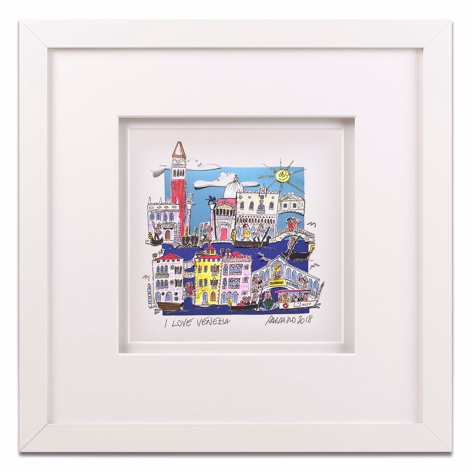 3D Art Bilderrahmen mit Motiv I Love Venezia Paolo Randazzo Weiss 3D Art Bilderrahmen mit Motiv I Love Venezia Paolo Randazzo Weiss