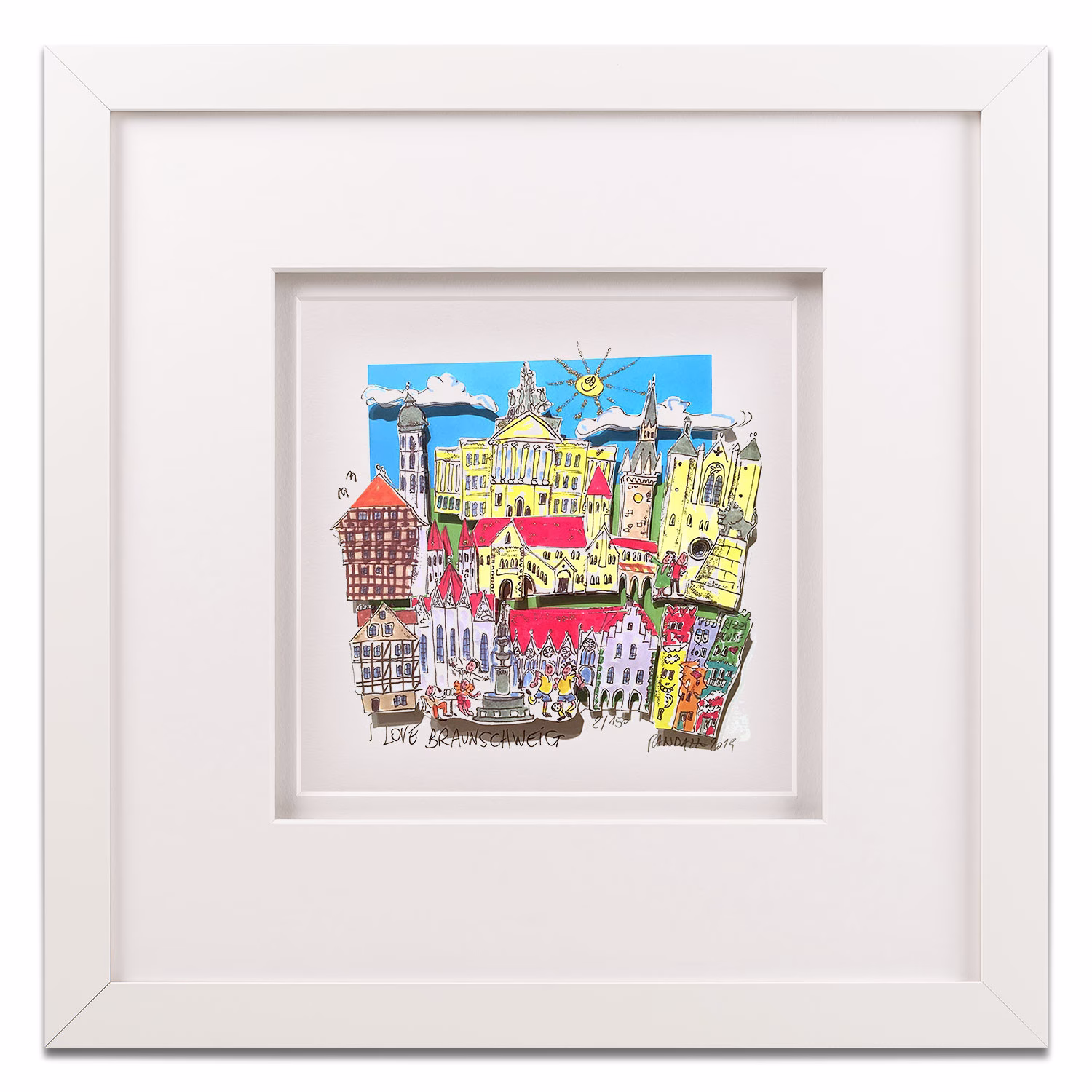 3D Kunst Bilderrahmen mit Motiv I Love Braunschweig Paolo Randazzo Weiss 3D Kunst Bilderrahmen mit Motiv I Love Braunschweig Paolo Randazzo Weiss