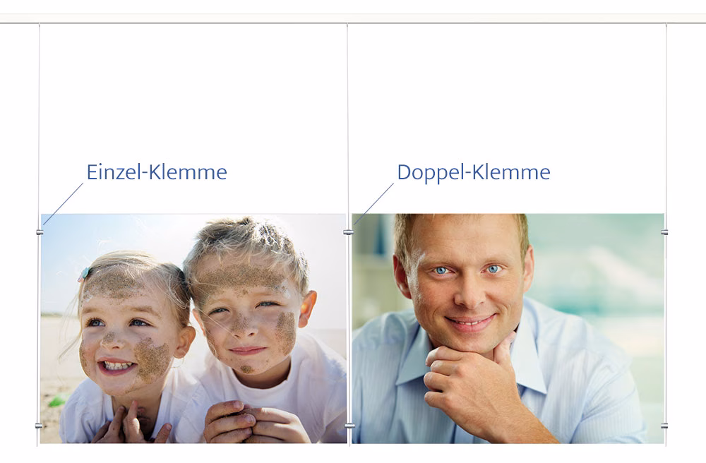 Einzel-Klemme für Diplays, 3-6 mm Stärke