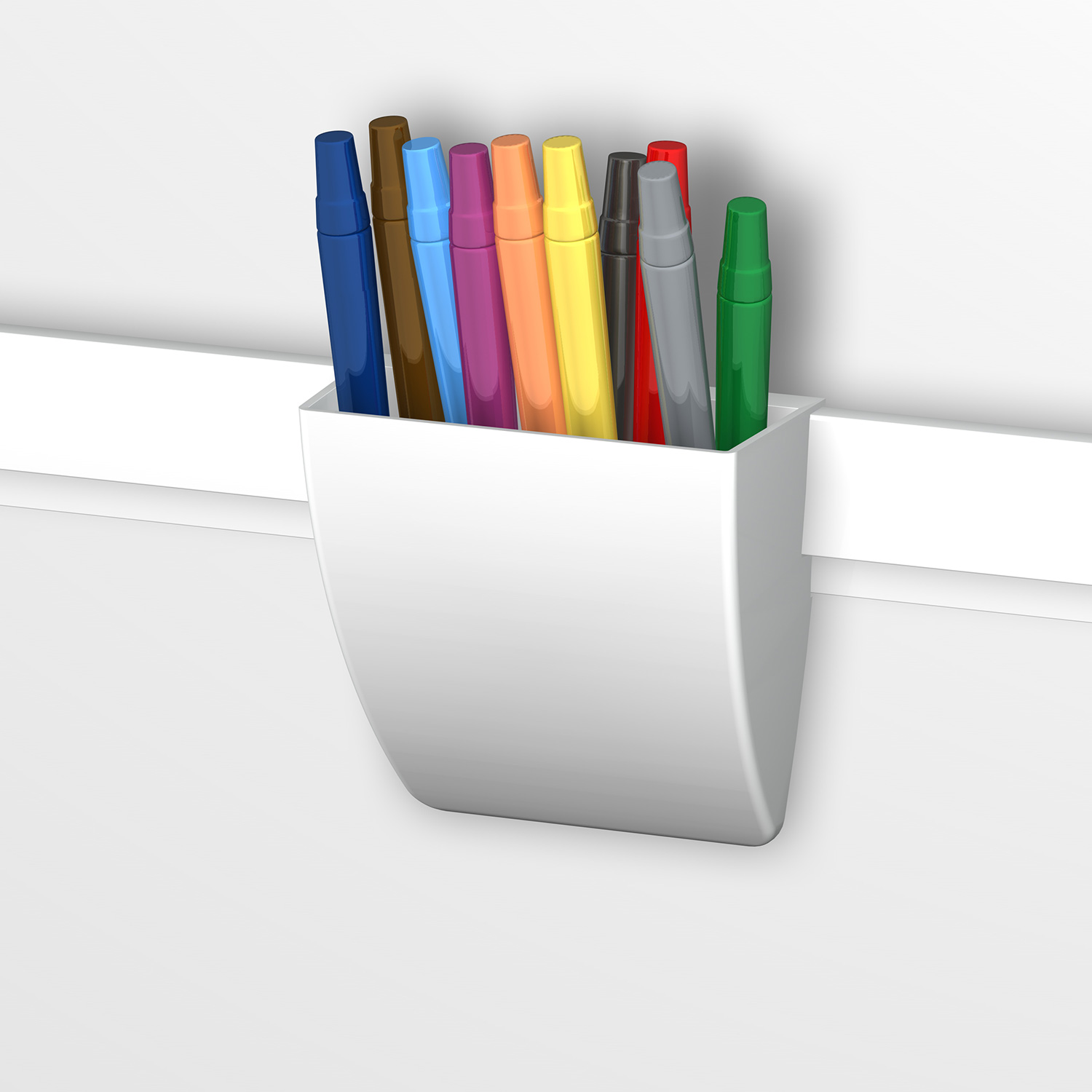 Storage Clip für Info Rail Klemmschienen weiss Storage Clip für Info Rail Klemmschienen weiss