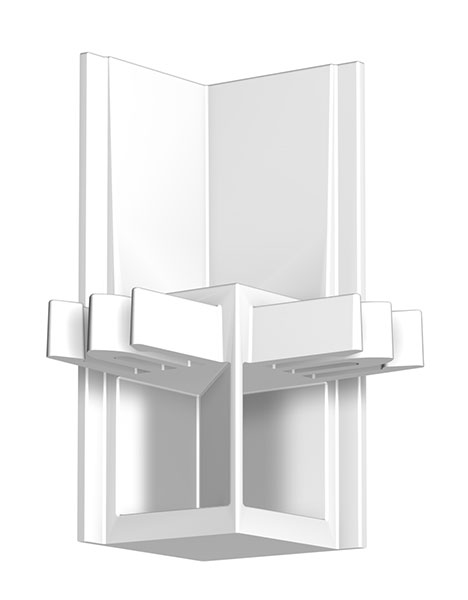 Eckverbinder weiss Bilderschiene Newly R30 Eckverbinder Galerieschiene Newly R30 PROFESSIONELL in Weiß