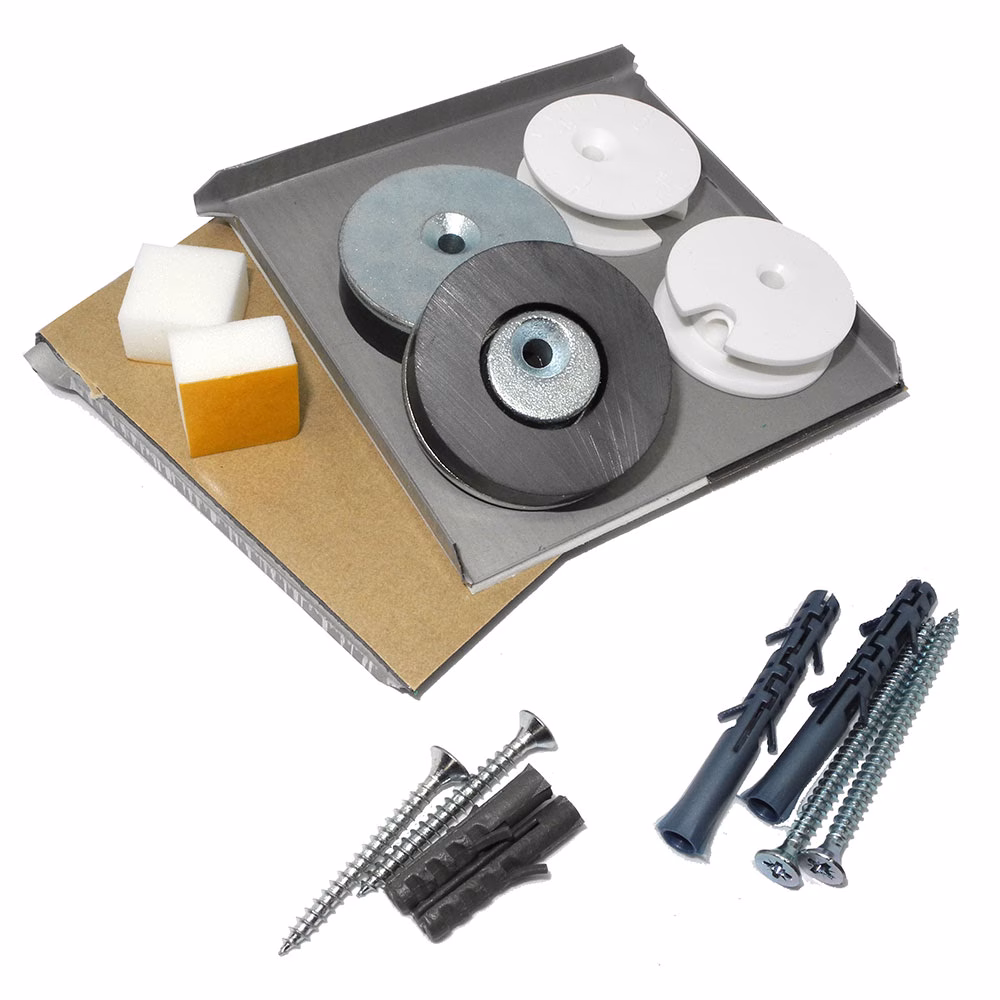 Spiegelbefestigung bis 0,8 m² und 12 kg, Standard-Set