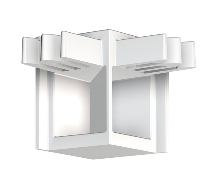 Eckverbinder weiss Bilderschiene Newly R10 Eckverbinder Galerieschiene Newly R10 KOMPAKT in Weiß