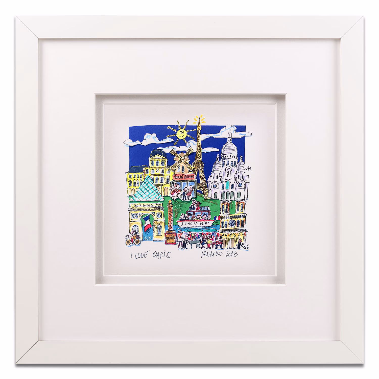 3D Art Bilderrahmen mit Motiv I Love Paris Paolo Randazzo Weiss 3D Art Bilderrahmen mit Motiv I Love Paris Paolo Randazzo Weiss