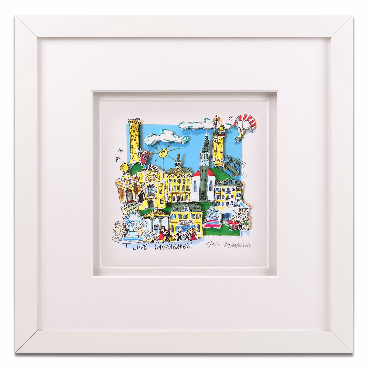 3D Kunst Bilderrahmen mit Motiv I Love Baden Baden Paolo Randazzo Weiss 3D Kunst Bilderrahmen mit Motiv I Love Baden Baden Paolo Randazzo Weiss