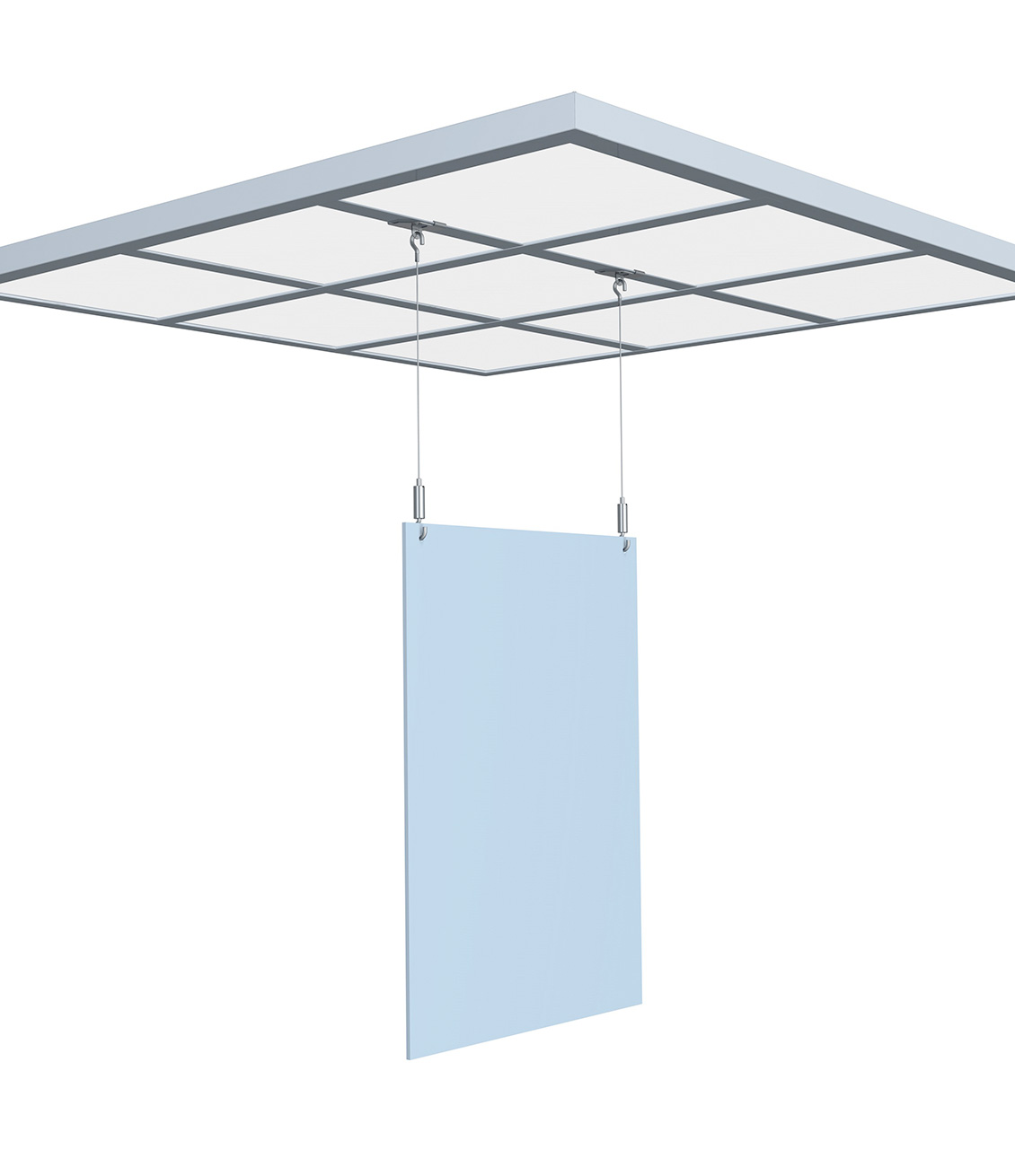 Spuckschutz Einzelset für Systemdecken Spuckschutz Einzelsystem für Systemdecken