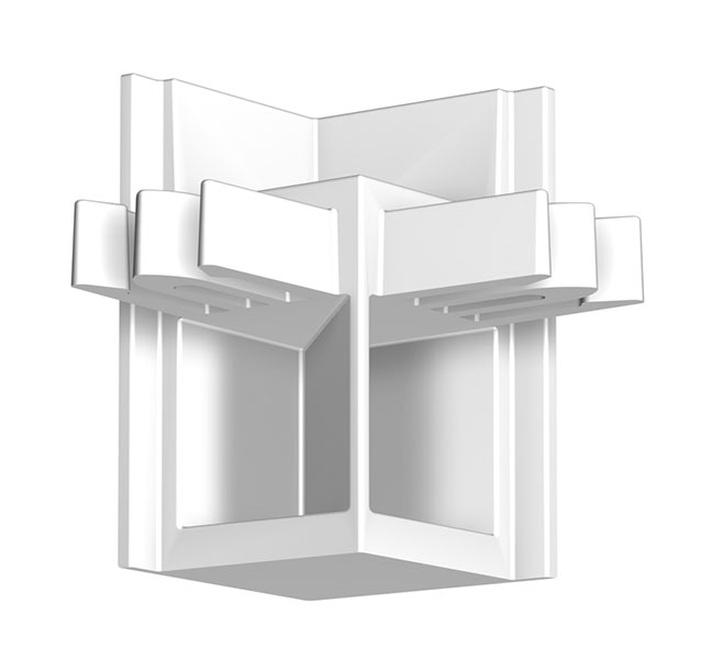 Eckverbinder weiss Bilderschiene Newly R20 Eckverbinder Galerieschiene Newly R20 ALLROUND in Weiß
