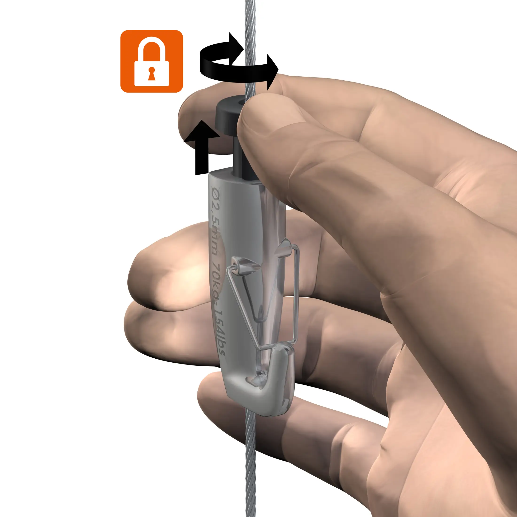 Sicherheitshaken Newly H70 Auto Grip Lock Verriegelung Detail