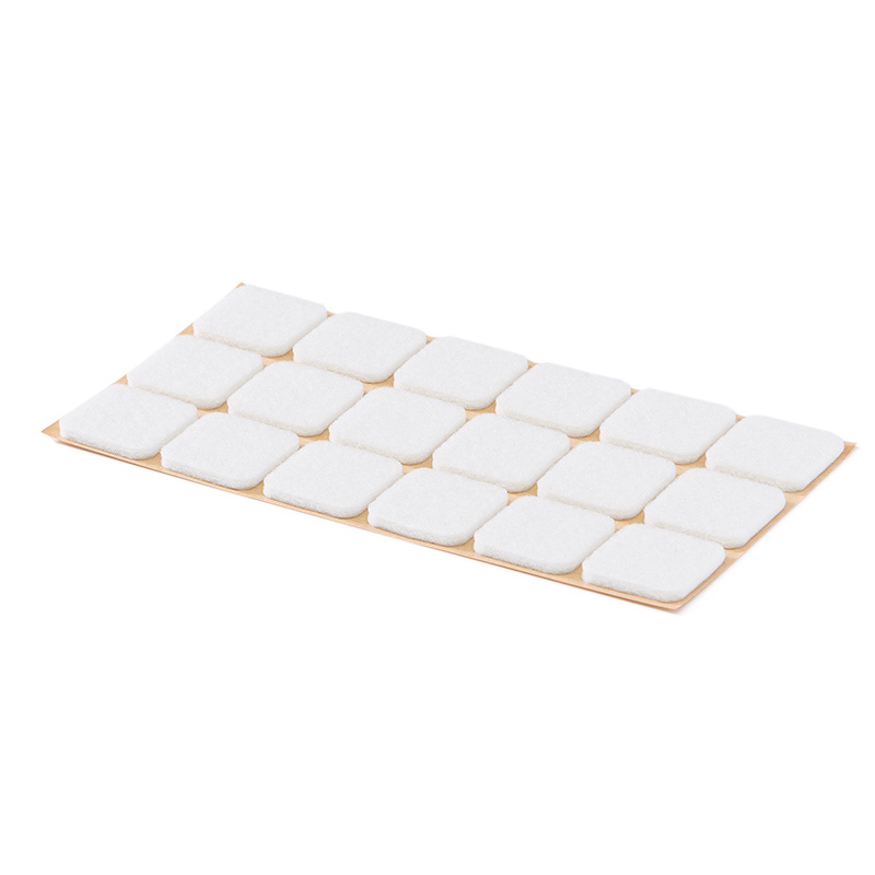 Filzpuffer Bilderrahmen selbstklebend Weiss Quadrat 25x25mm seitlich