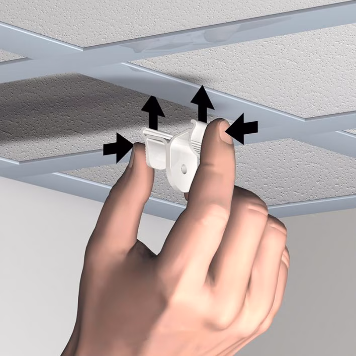 Klemmaufhänger Basic für Rasterdecken und Systemdecken, Detail
