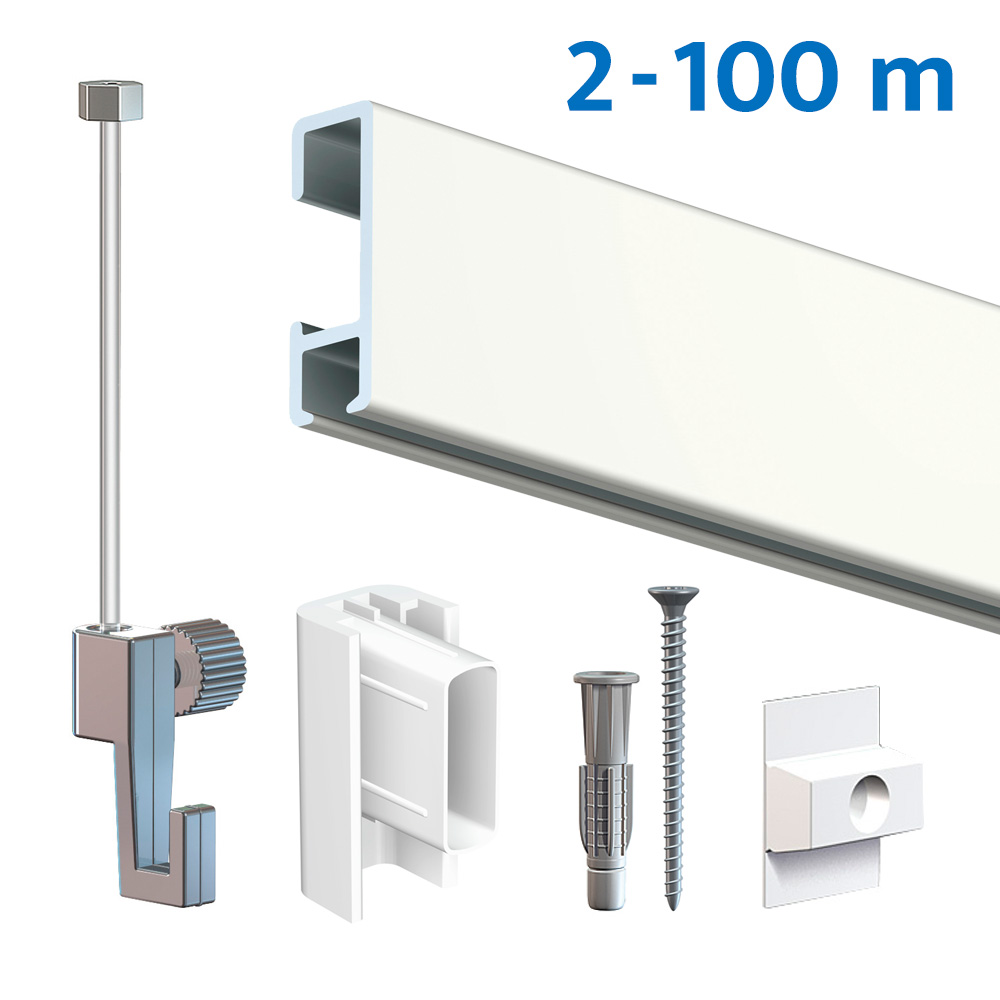 Bilderschienen-Plus-Set-weiss Bilderschienen-Plus-Set-weiss