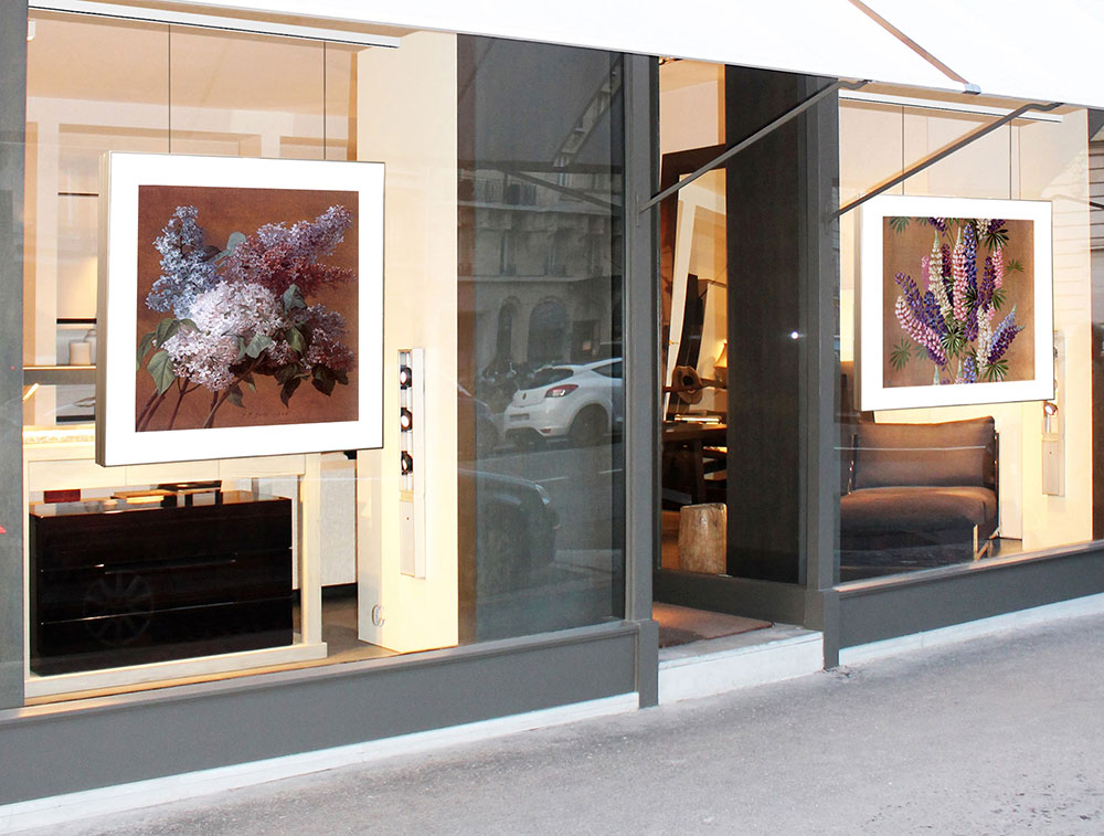 Deckenschiene Newly R40 UP im einsatz im schaufenster