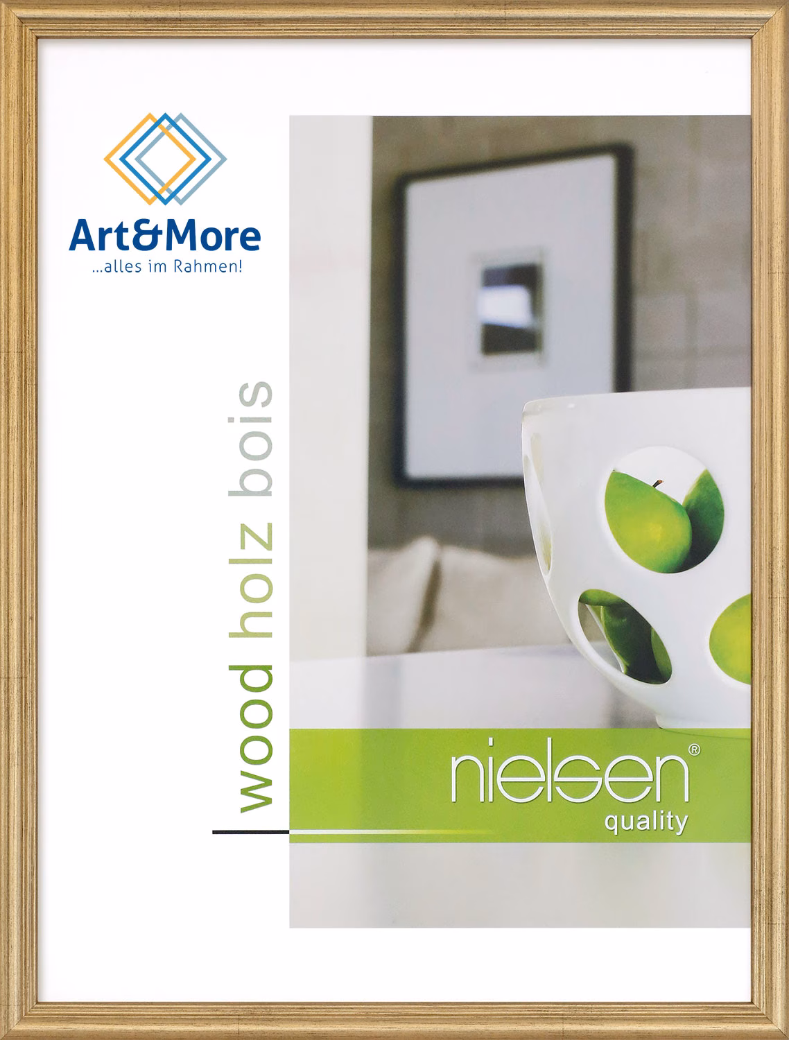 Holz Bilderrahmen Nielsen Ascot Gold Holz Bilderrahmen Nielsen Ascot Gold