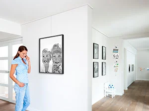 Bilderschienen in Wohnzimmer Bilderschienen im Wohnbereich