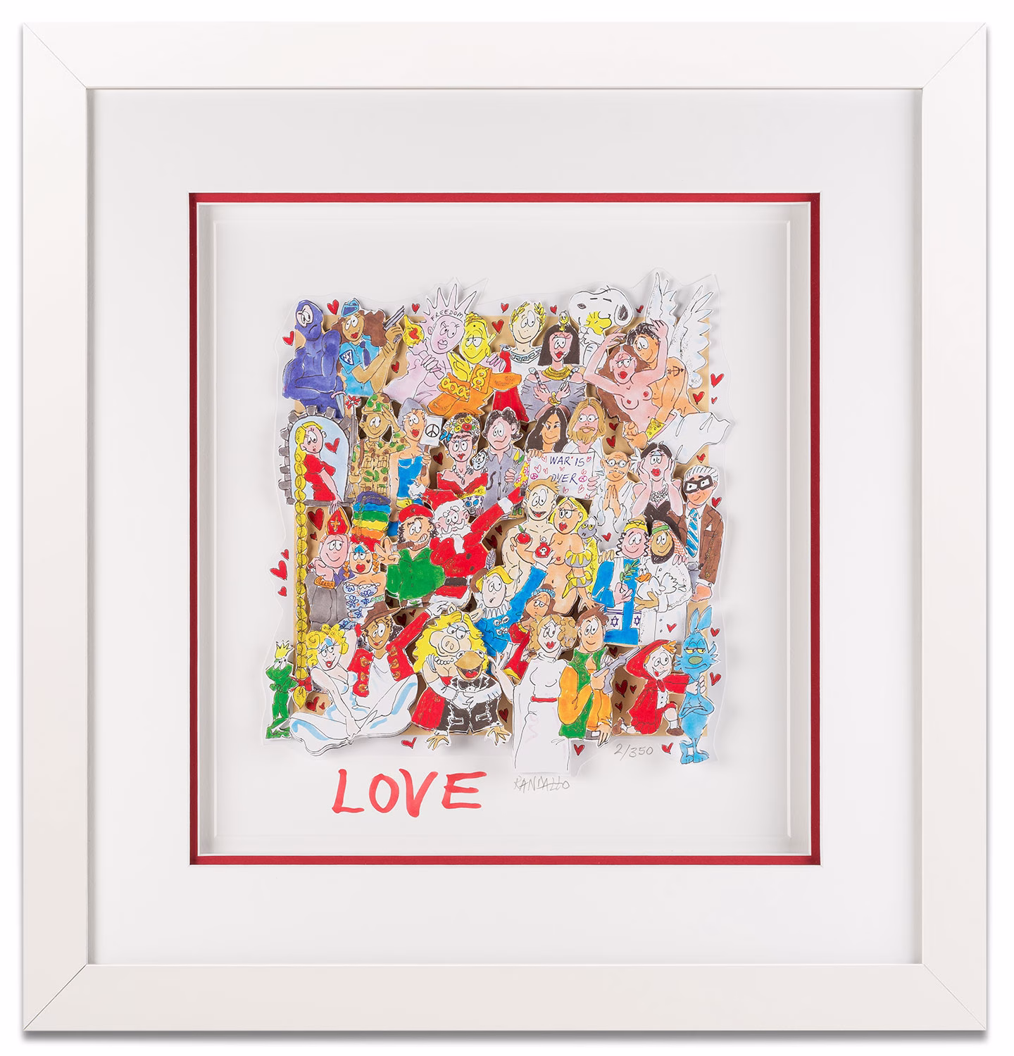 3D Grafik Paolo Randazzo Love gerahmt Weiss 3D Grafik Paolo Randazzo Love gerahmt Weiss
