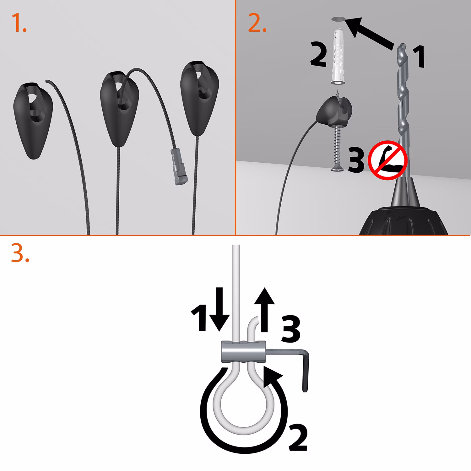 Universal-Plattenaufhänger als Set, Anleitung