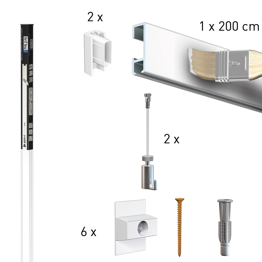 Ko cher Art 2 Meter Click Rail weiss primer 2 mm Perlon mit Haken 15 kg Ko cher Art 2 Meter Click Rail weiss primer 2 mm Perlon mit Haken 15 kg