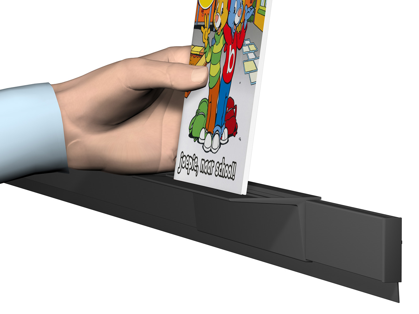 Support Clip für Info Rail Klemmschienen schwarz Anwendung