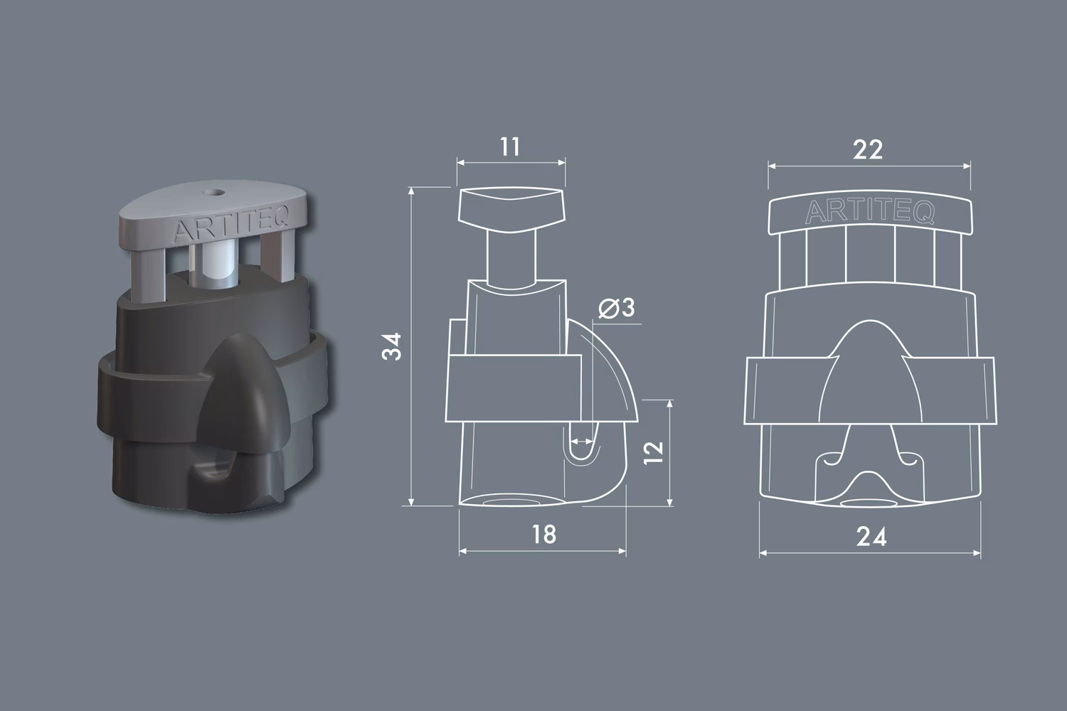Artiteq - Micro Grip Lock 2 mm 20 kg